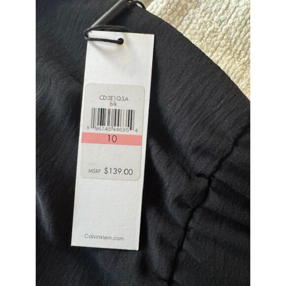 NWT Calvin Klein Wide Leg Jumpsuit, Black, Size 10 - Picture 9 of 10